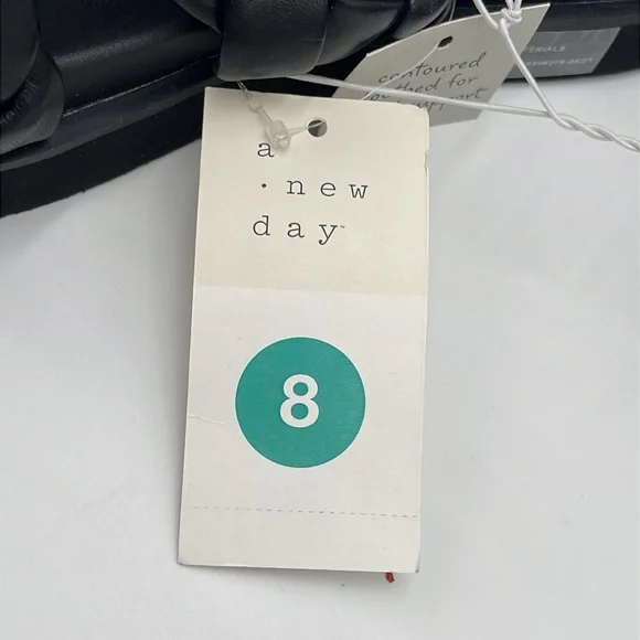 NWT A New Day Women’s Sage Braided Footbed Sandals - Black, Size 8 - Picture 9 of 13